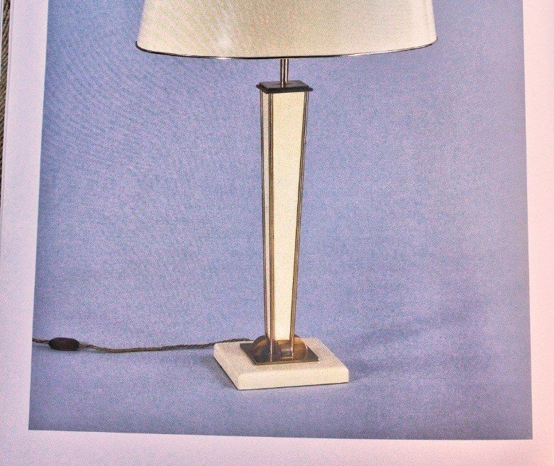 Jacques ADNET (1900-1984) Lampe Art Déco (modèle répertorié)-photo-5
