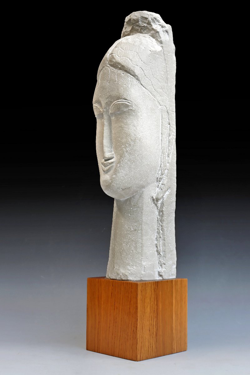 Amédéo Modigliani (1884–1920) Sculpture “head Of A Woman,” Louvre Edition-photo-2