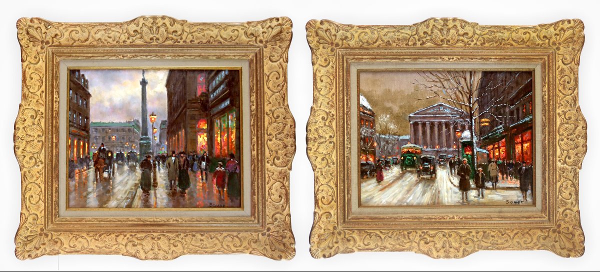 Emile Boyer (1877–1948) Pair Of Impressionist Paintings: Views Of Paris-photo-2