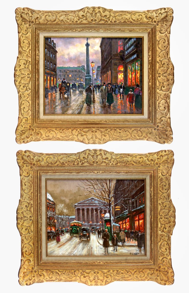 Emile Boyer (1877–1948) Pair Of Impressionist Paintings: Views Of Paris