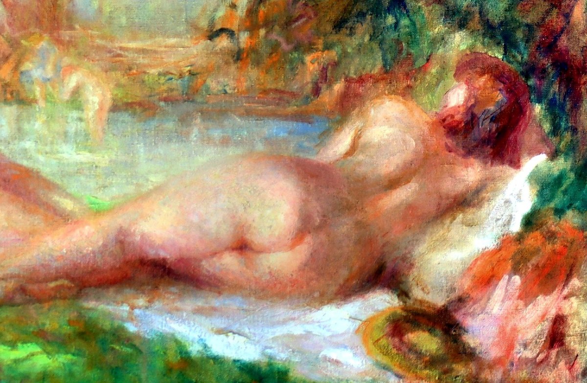 Paul Chmaroff (1874–1950) *the Naiads*, Oil On Canvas, Dated 48-photo-1