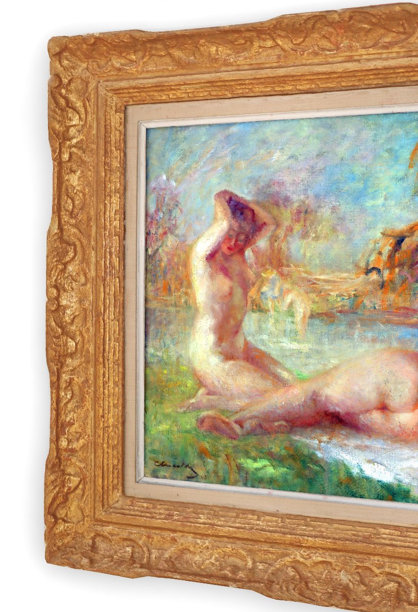 Paul Chmaroff (1874–1950) *the Naiads*, Oil On Canvas, Dated 48-photo-3