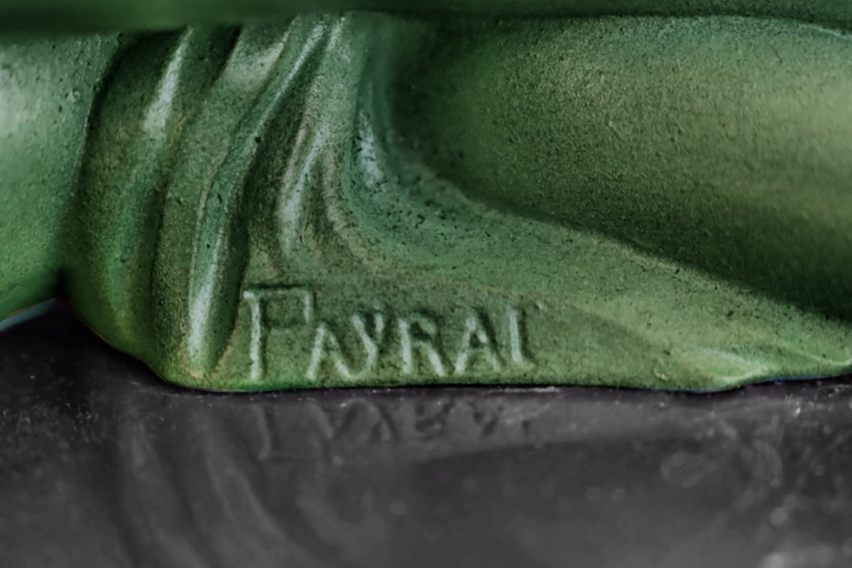 Fayral / Max Le Verrier, 1930, Art Deco, Major Sculpture, "seduction"-photo-7