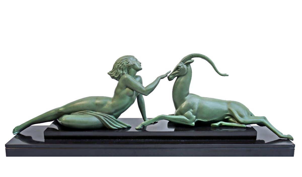 Fayral / Max Le Verrier, 1930, Art Deco, Major Sculpture, "seduction"