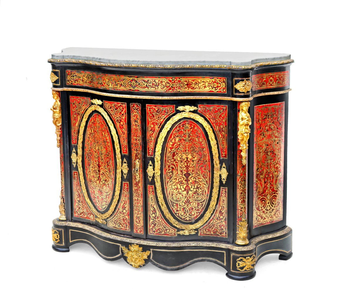 Napoleon III-era Boulle Marquetry Sideboard-photo-4