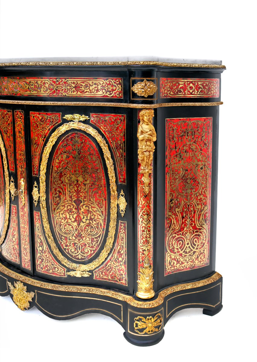 Napoleon III-era Boulle Marquetry Sideboard-photo-3