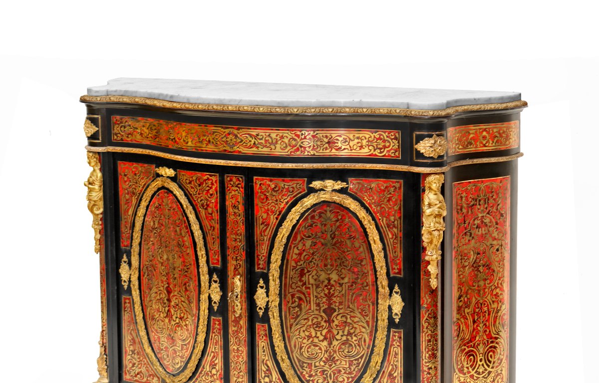Napoleon III-era Boulle Marquetry Sideboard-photo-4