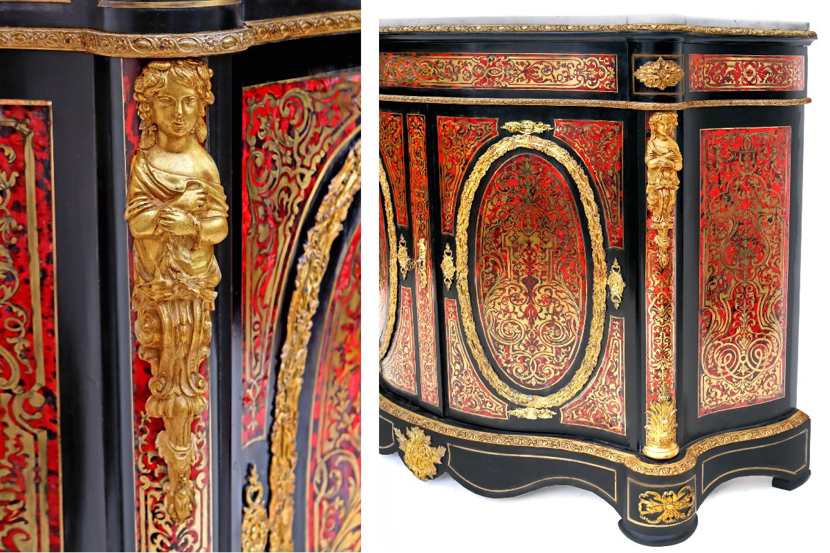 Napoleon III-era Boulle Marquetry Sideboard-photo-6