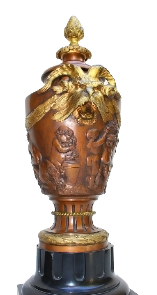 Pair Of Large Vases Napoleon III In Bronze (h: 52cm)-photo-4