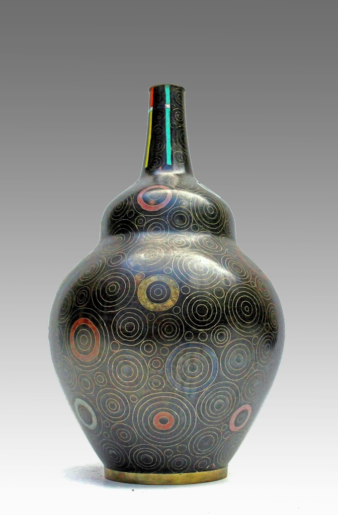 Vase Cloisonné Art Déco Attribué à Jean Goulden