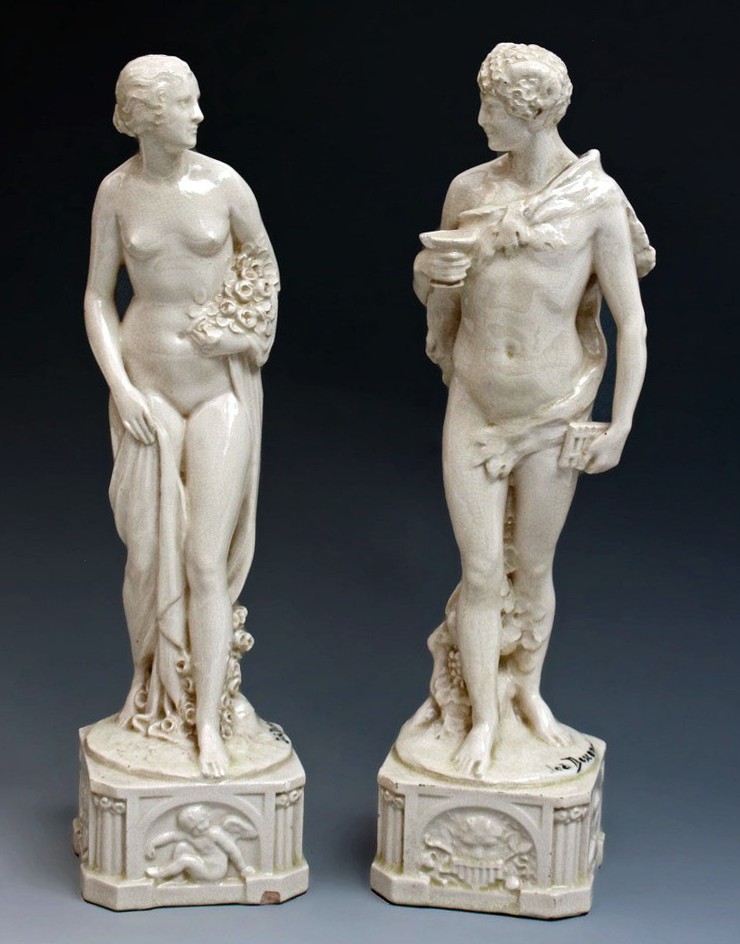 Joe Descomps Paire de Statues Art Déco 
