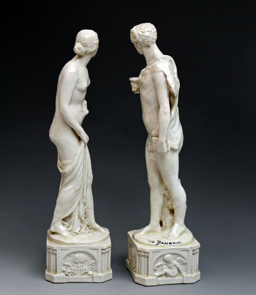 Joe Descomps Paire de Statues Art Déco -photo-3