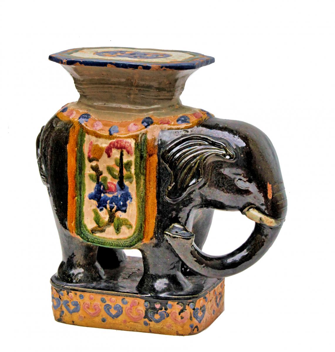 Éléphant Tabouret De Jardin Céramique De Chine