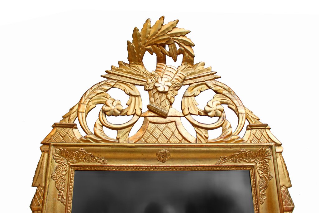 Grand Miroir Provençal époque Empire circa 1800-photo-3