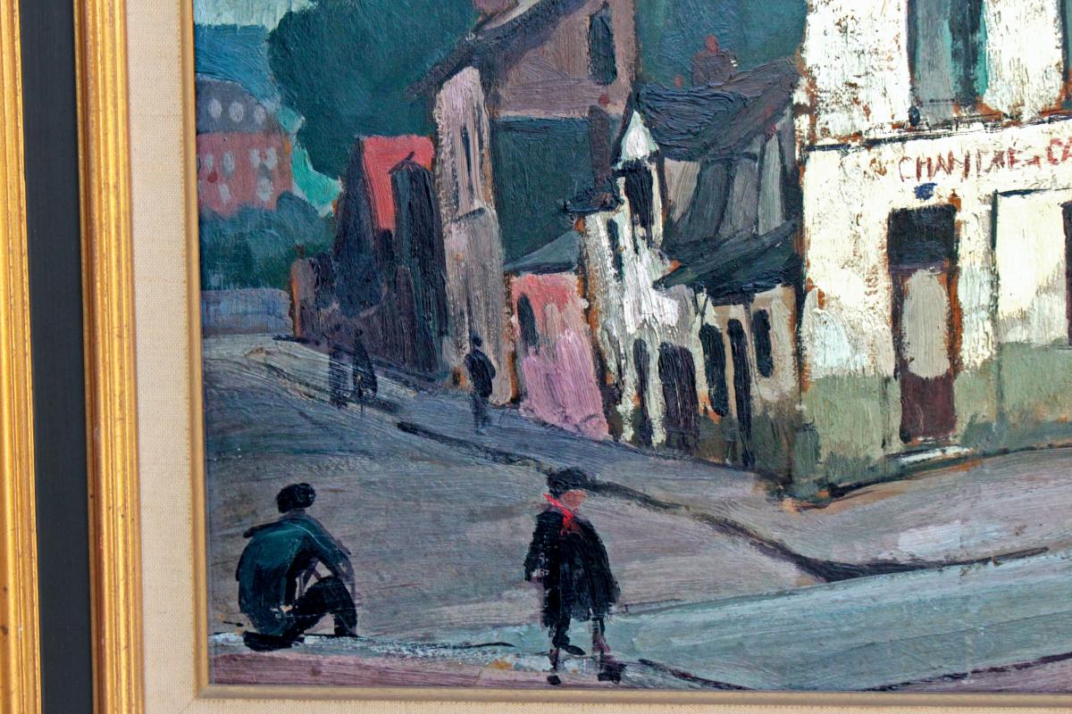 Pierre Le Trividic (1898-1960) Rue Animée à Rouen-photo-4