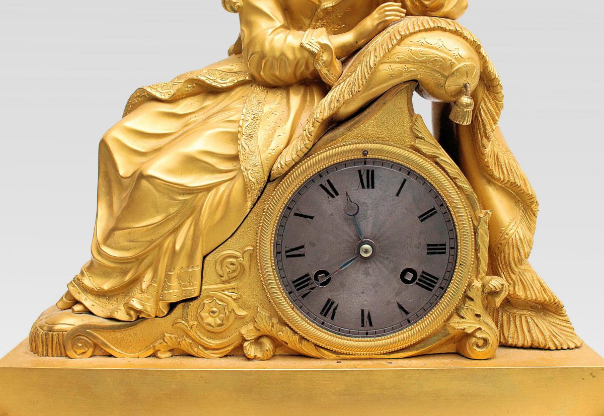 Charles X Pendulum Gilt Bronze-photo-6