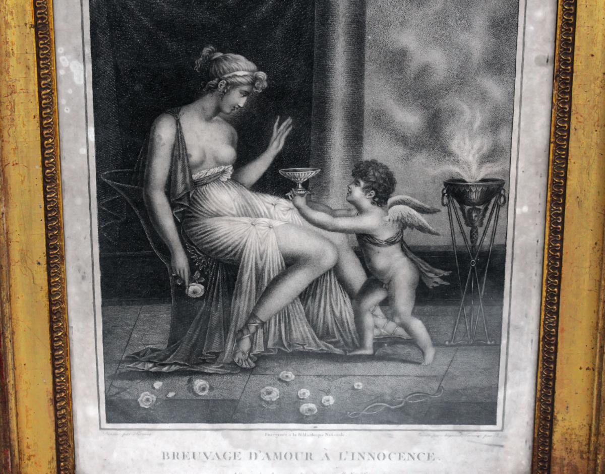 Paire De Gravures époque Directoire-photo-1