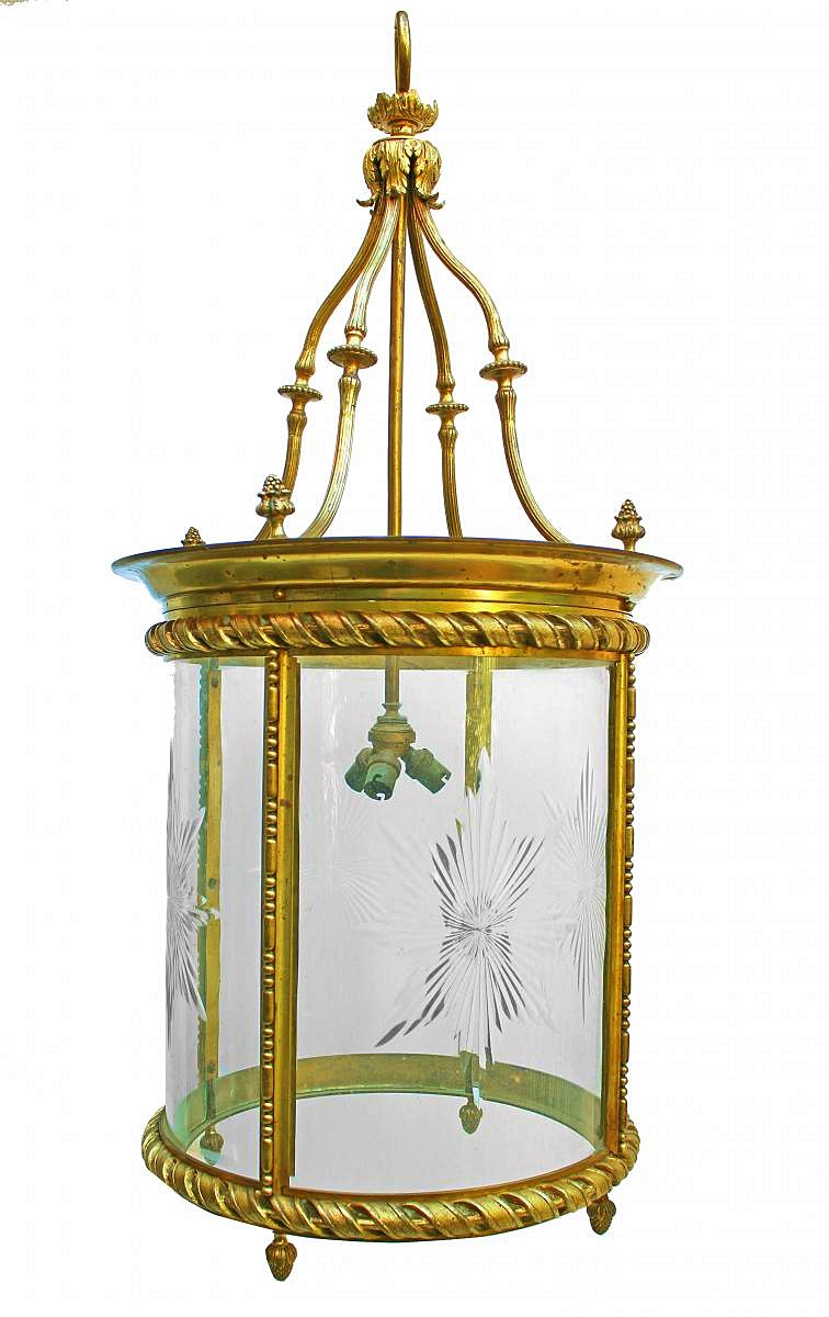 Very Large Lantern Napoleon III Gilt Bronze