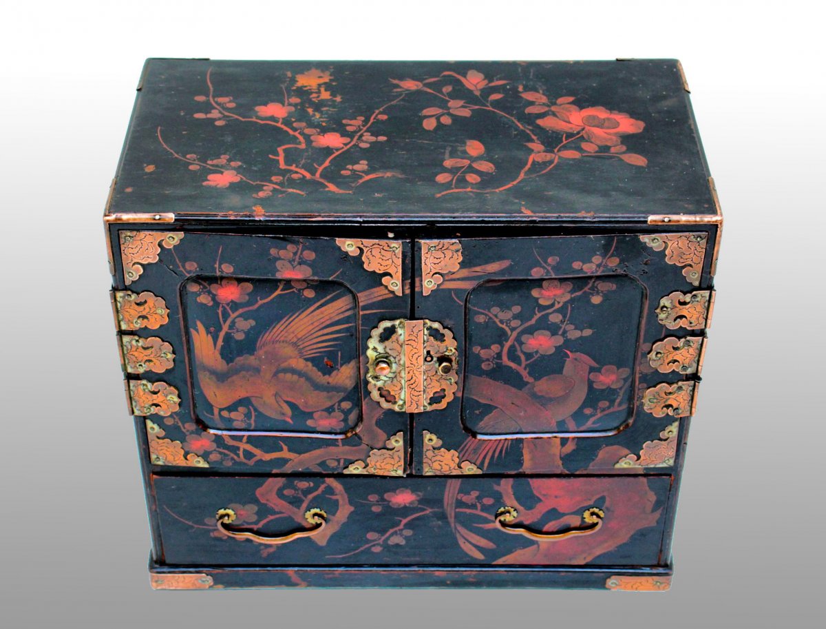 Lacquered Cabinet From Japan Meiji Period (1868-1912)-photo-2