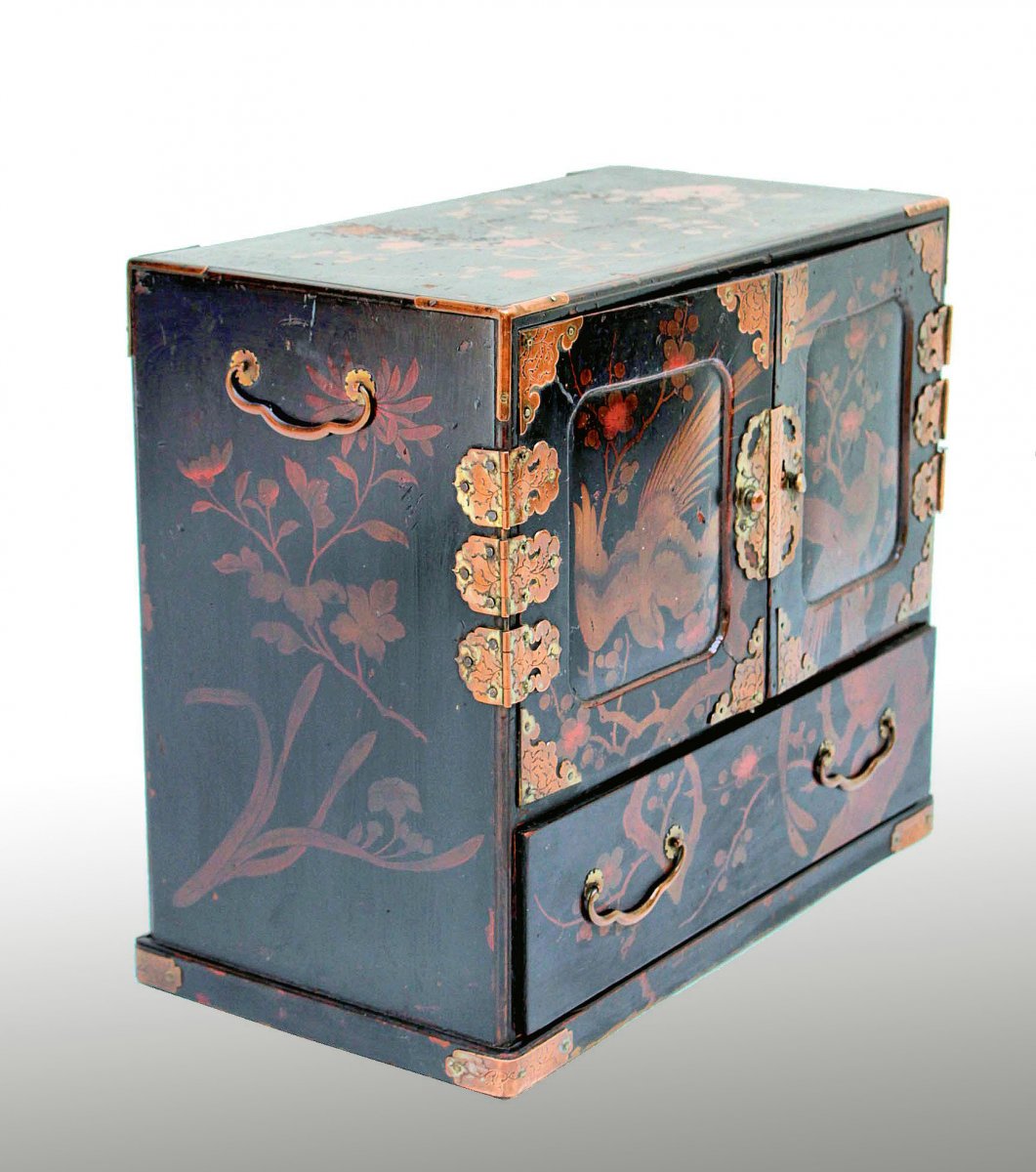 Lacquered Cabinet From Japan Meiji Period (1868-1912)-photo-4