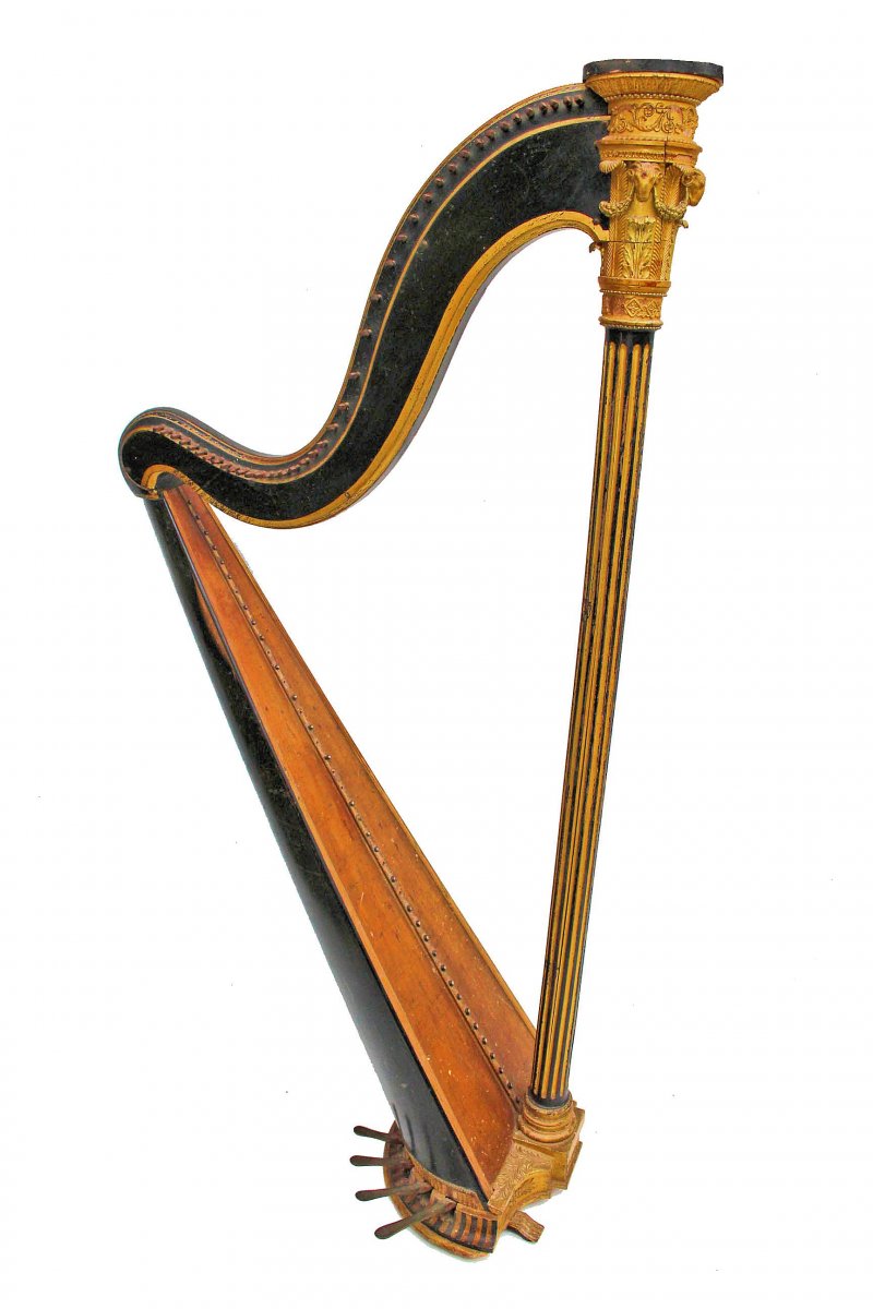 Harpe XVIIIe Estampillée Cousineau à Paris-photo-2