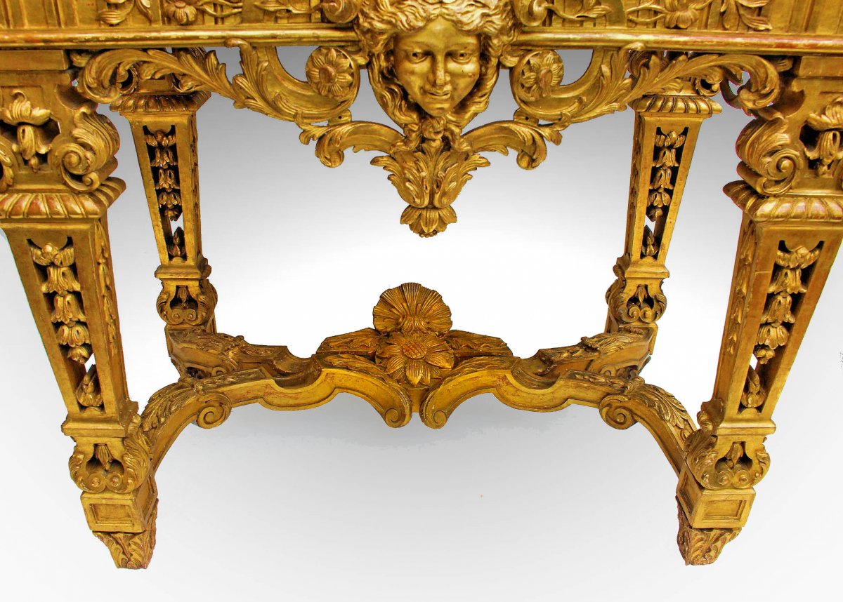 Napoleon III Ceremonial Console In Golden Wood-photo-4