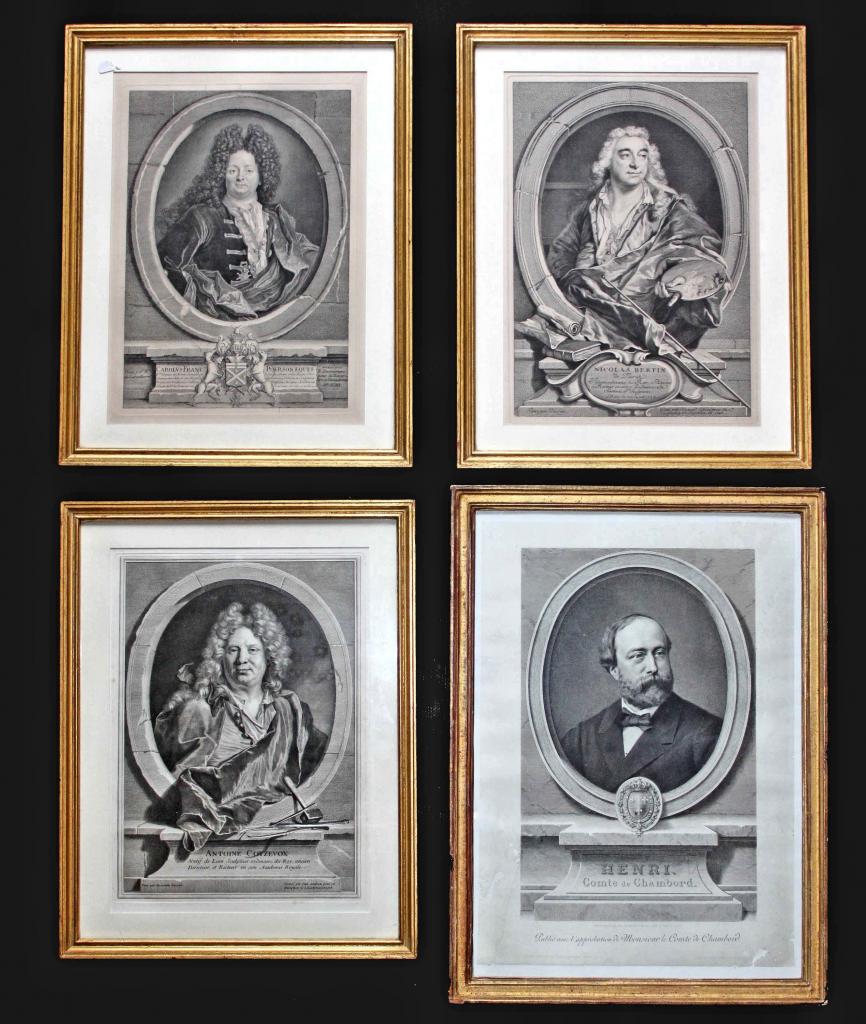 Suite de quatre gravures portraits XVIII-XIXe