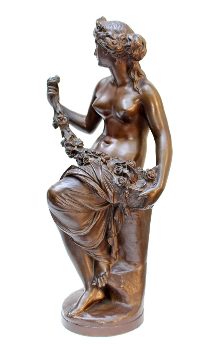 Jb Clésinger (1814-1883) & Barbedienne Pair Of Bronze Statues Nineteenth-photo-5