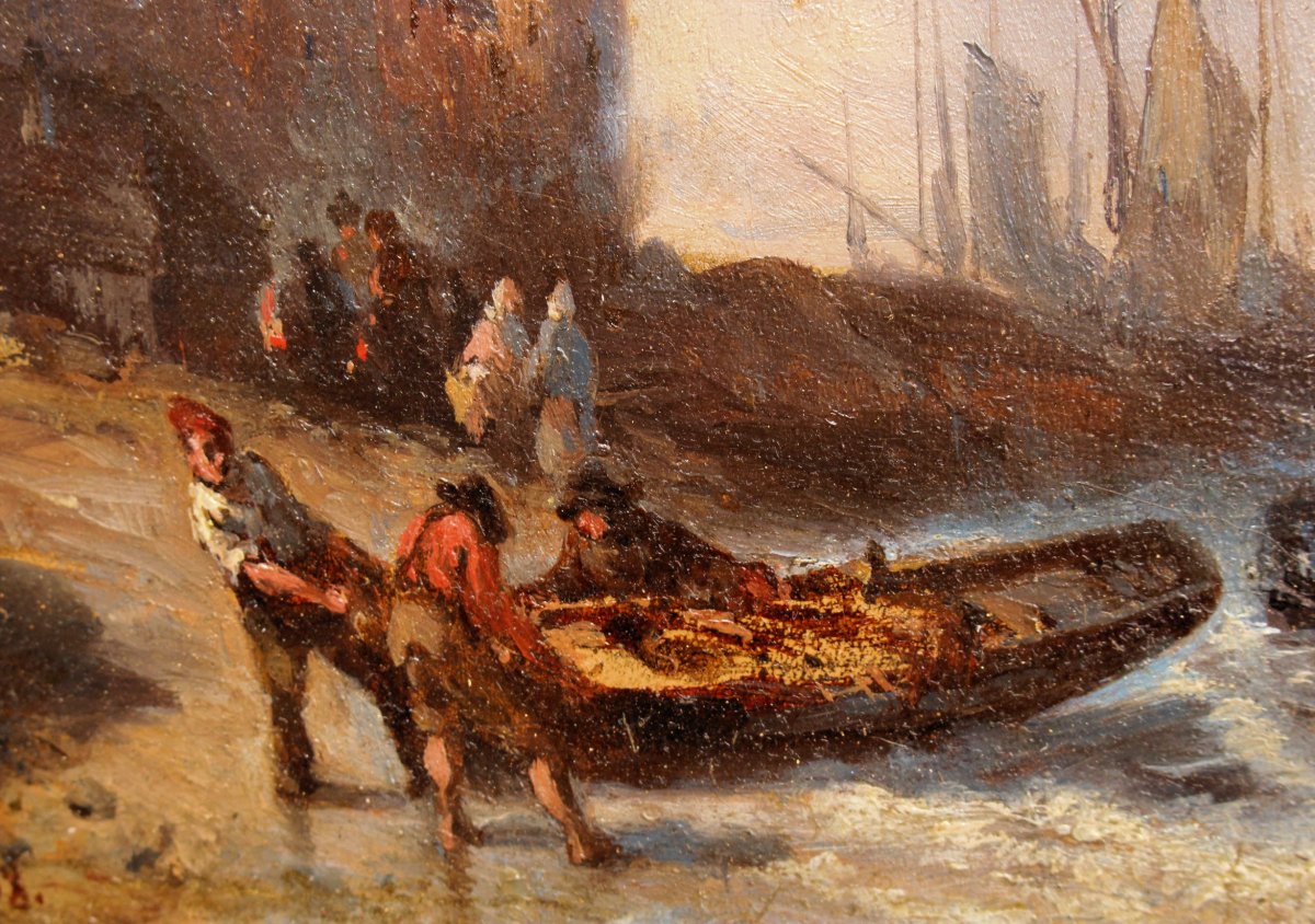 Charles Bouchez (1811-1882) St Malo Return From Fishing-photo-2