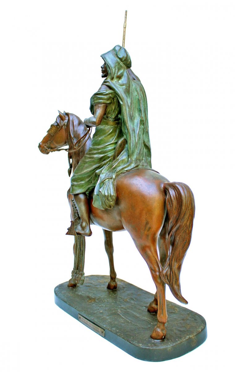 Louis HOTTOT (1834-1905) Sculpture Orientaliste Haut: 70 cm-photo-4