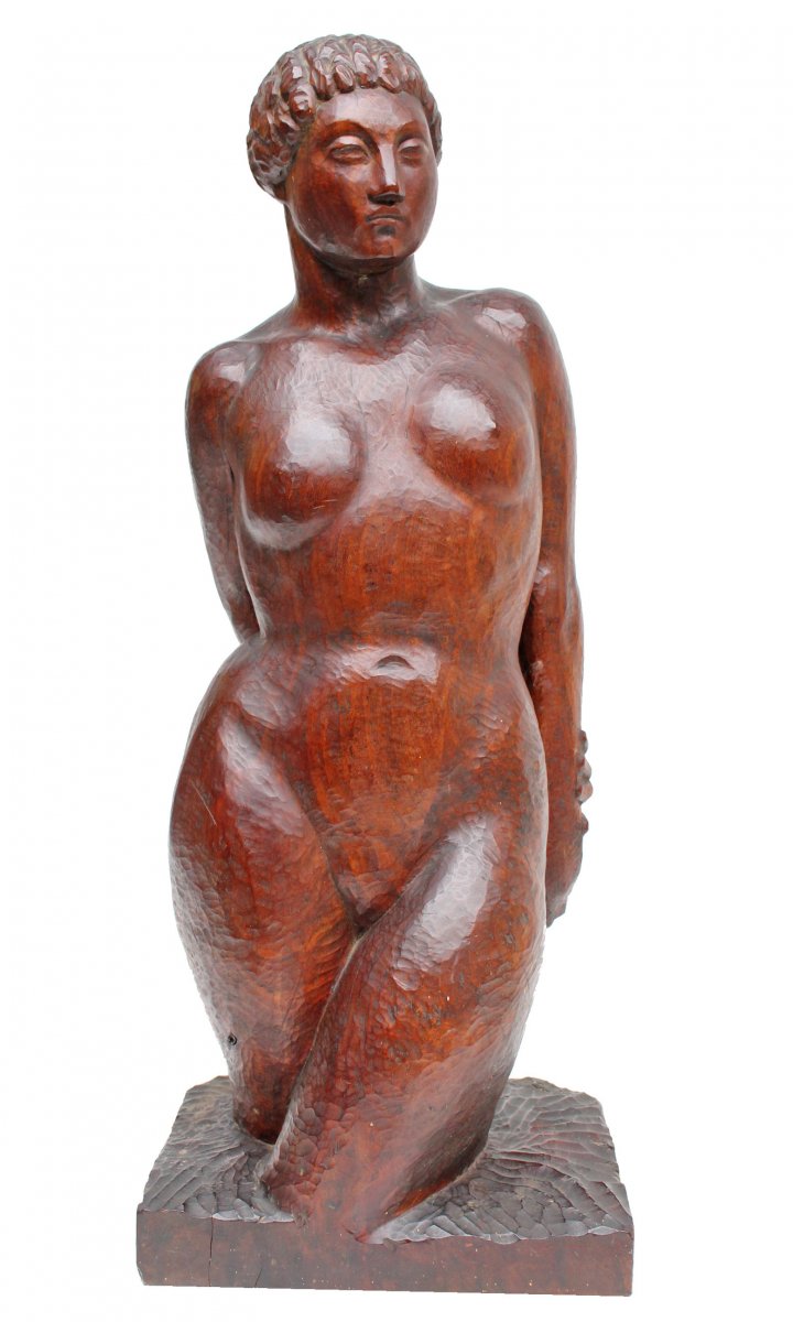 RaphaËl (1877-1962) Large Africanist Art Deco Sculpture Circa 1930-photo-1