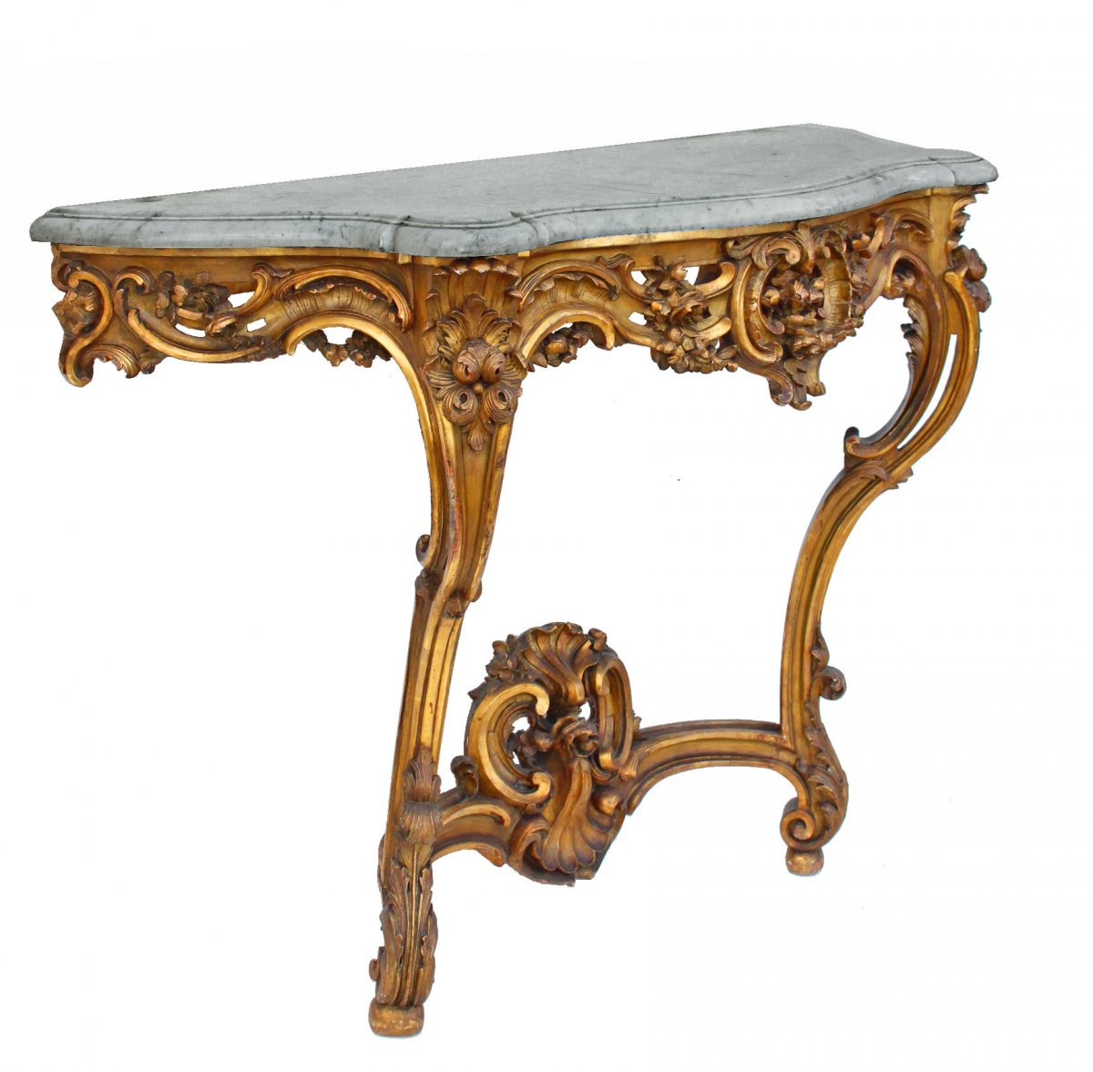 Large Napoleon III Console In Golden Wood-photo-3