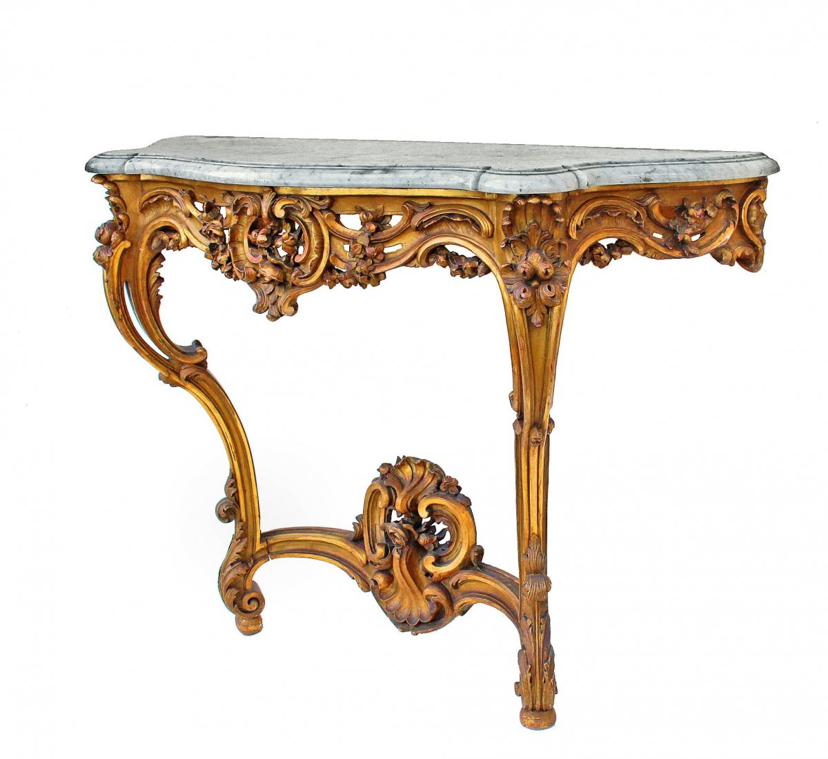 Large Napoleon III Console In Golden Wood-photo-4