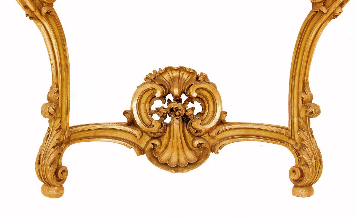 Large Napoleon III Console In Golden Wood-photo-6