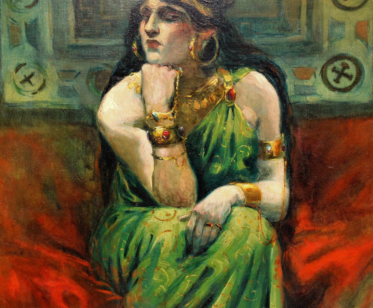 Large Orientalist Painting Nineteenth Herodiade-photo-5