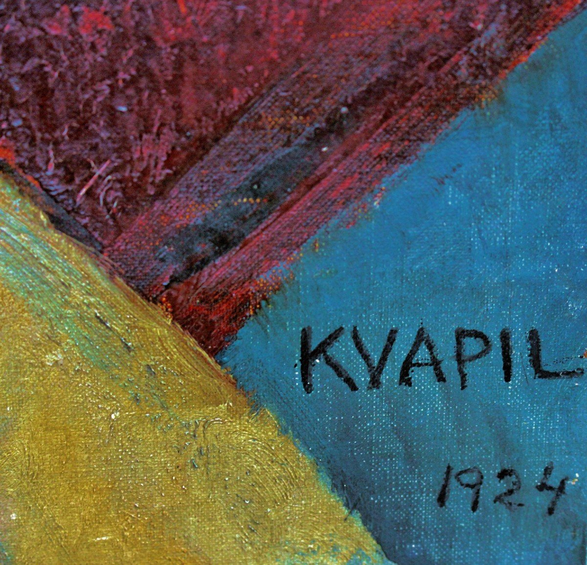 Charles Kvapil (1884-1957) Grand Tableau Art Déco -Haut 1 M 60--photo-5