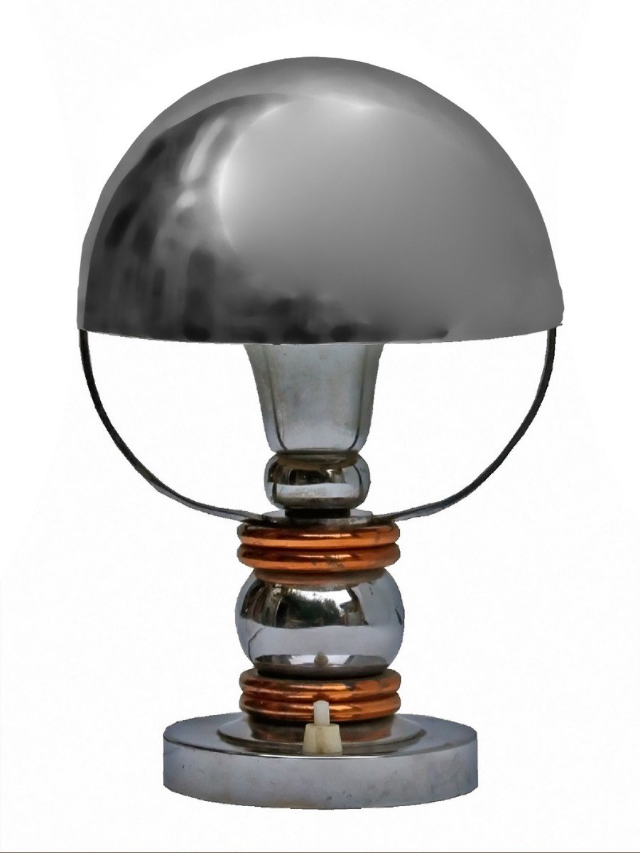 Modernist Lamp 1930 Marcel-louis Baugniet (attributed To)