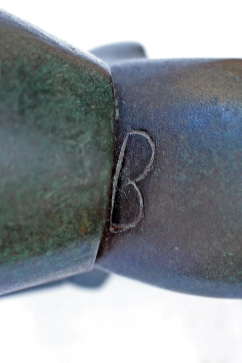 David Bialobroda 80's bronze "Placid & Anger"-photo-6