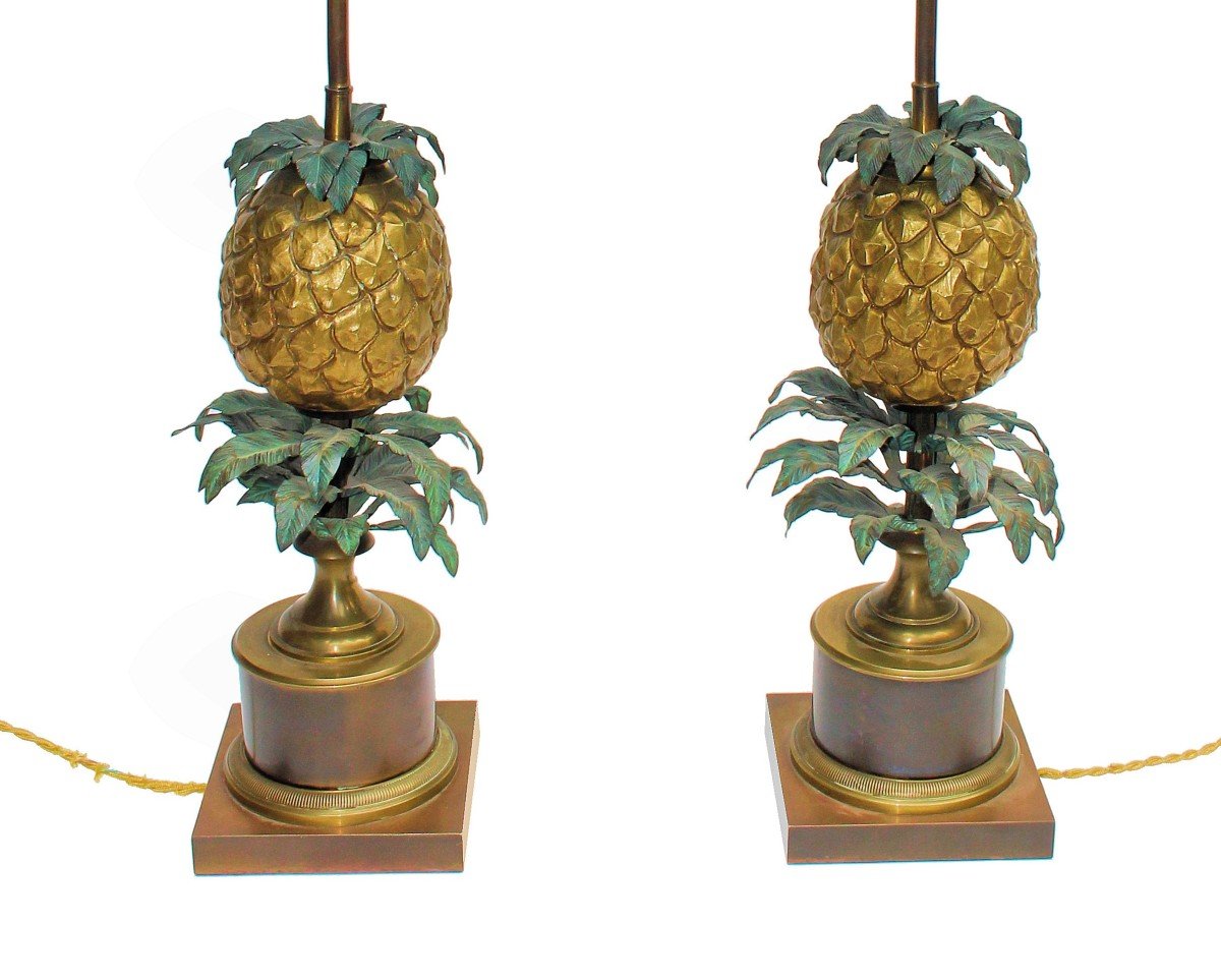 Maison Charles Pair Of "pineapple" Lamps-photo-2