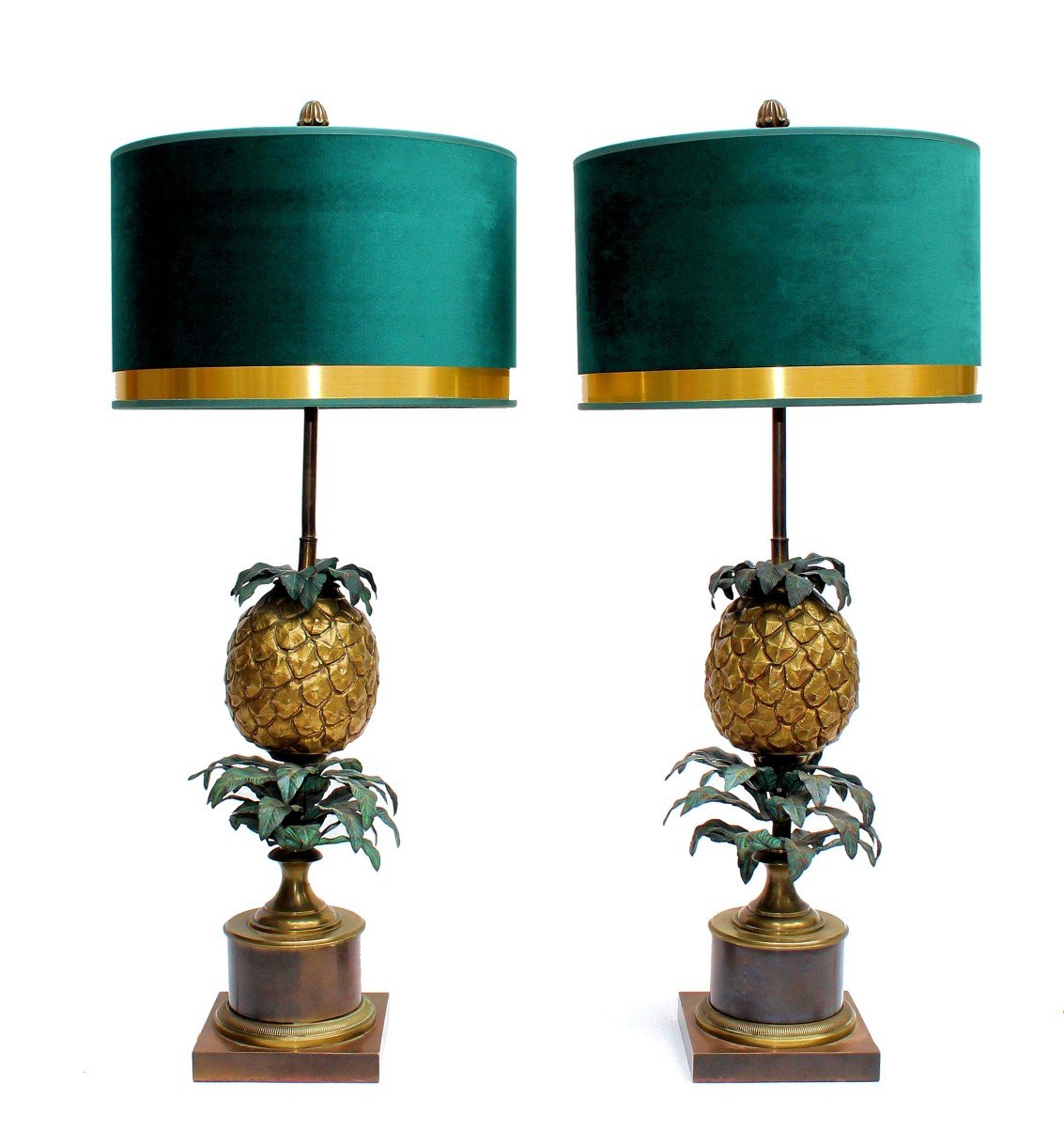 Maison Charles Pair Of "pineapple" Lamps