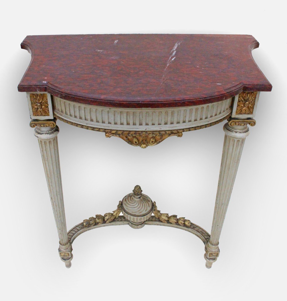 Napoleon III Console In Lacquered And Gilded Wood-photo-4
