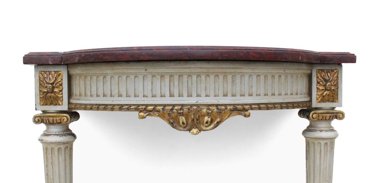 Napoleon III Console In Lacquered And Gilded Wood-photo-6