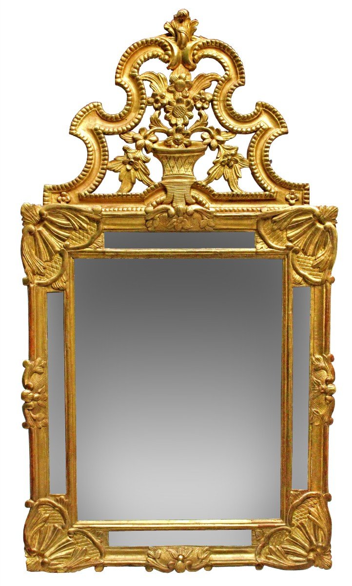 Miroir Provençal En Bois Doré Fin XVIIIe