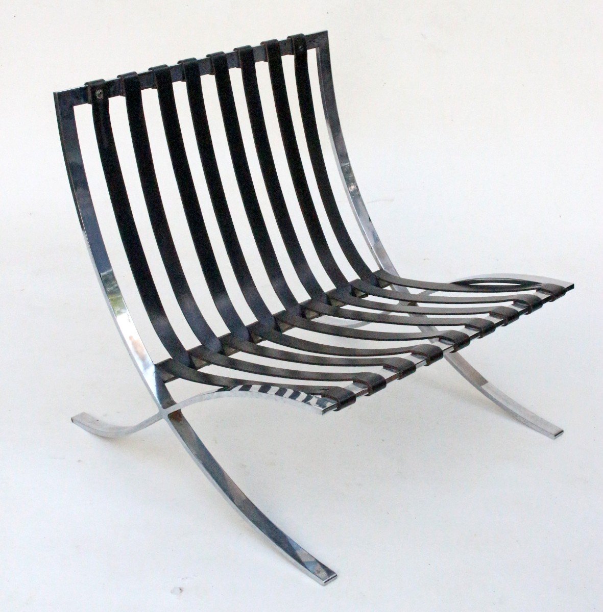 Armchair "barcelona" By Ludwig Mies Van Der Rohe For Knoll-photo-4