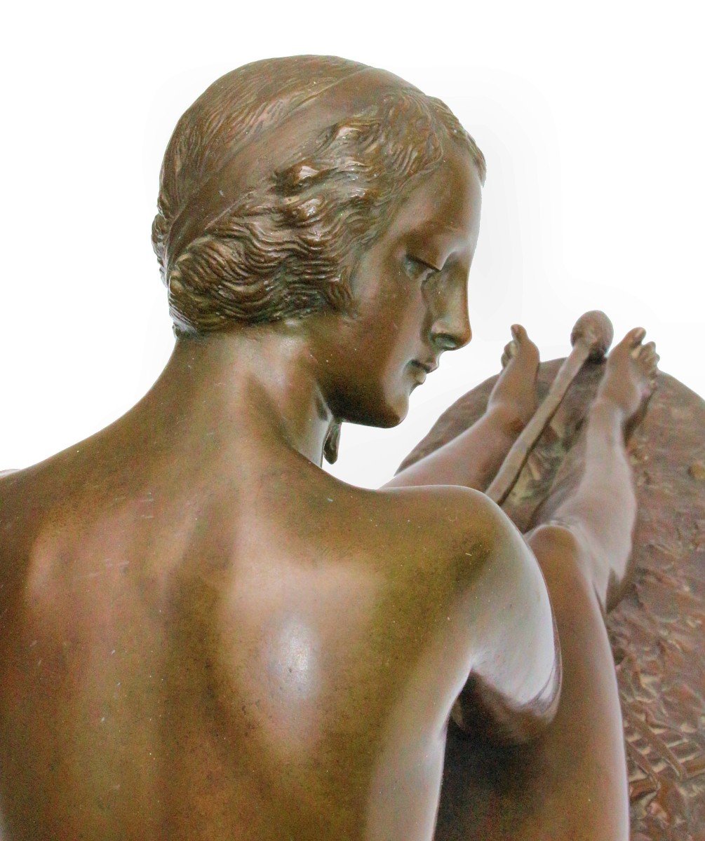 Joseph Cormier (1869-1950) Large Bronze Art Deco-photo-8