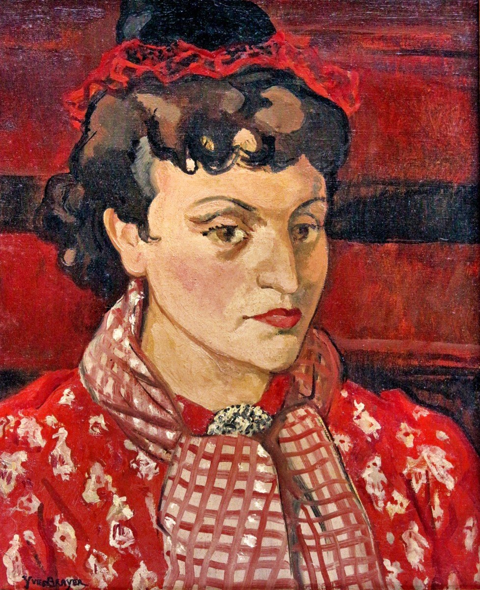 Yves Brayer (1907-1990) Portrait d'Éliane Petit De La Villéon