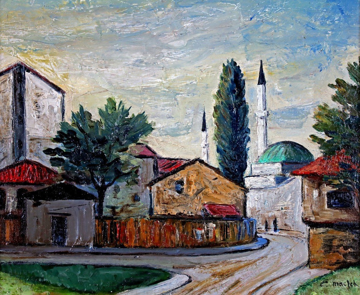 Elisée Maclet (1881-1962) Quartier De La Mosquée-photo-2