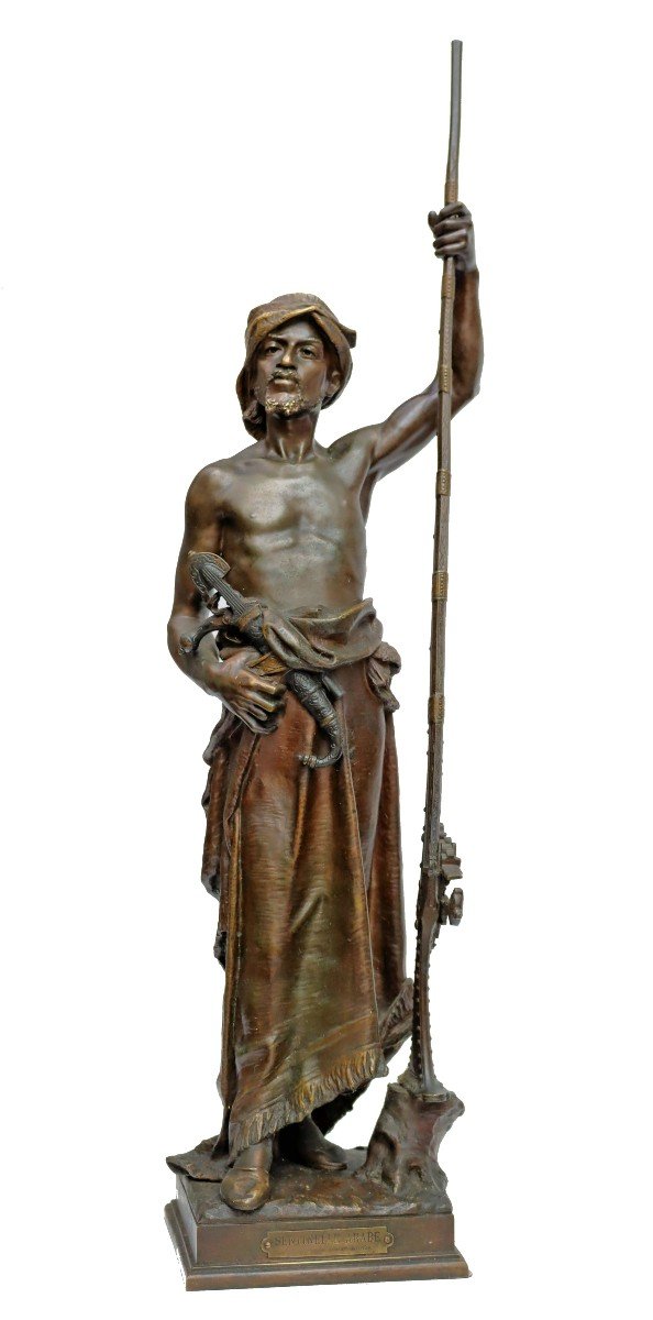 Joaquin ANGLES XIXe Grand Bronze Orientaliste (H: 90 cm)-photo-2