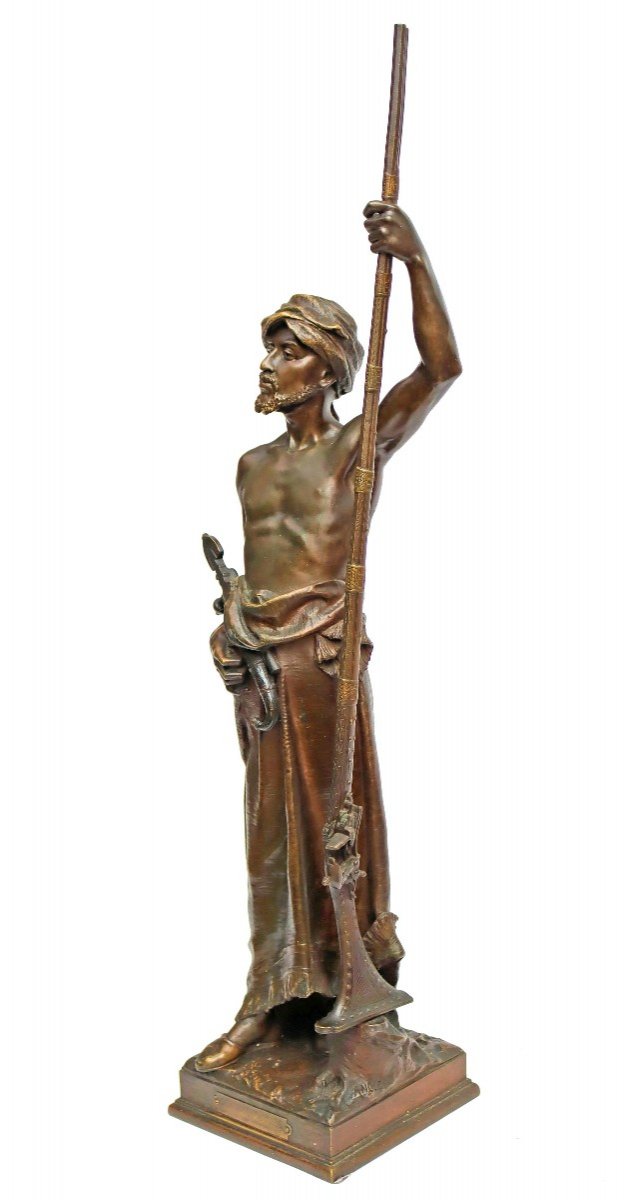 Joaquin ANGLES XIXe Grand Bronze Orientaliste (H: 90 cm)-photo-4