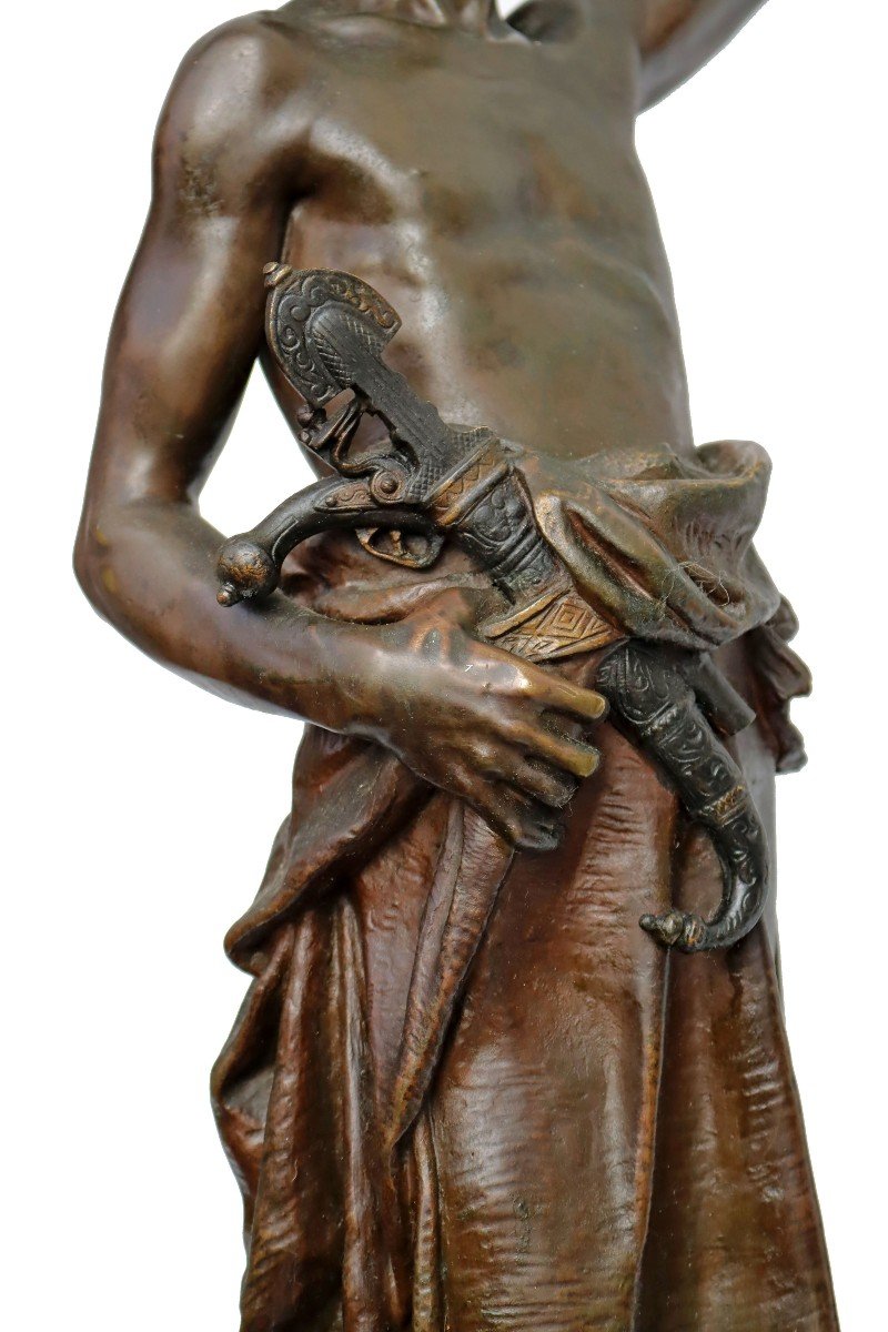 Joaquin ANGLES XIXe Grand Bronze Orientaliste (H: 90 cm)-photo-7